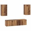 vidaXL TV Cabinet Set Wall-mounted 4 pcs Old Wood Engineered Wood