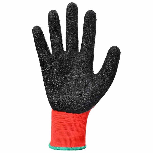 vidaXL Work Gloves 24 pcs Red and Black 11 / XXL Latex Coating