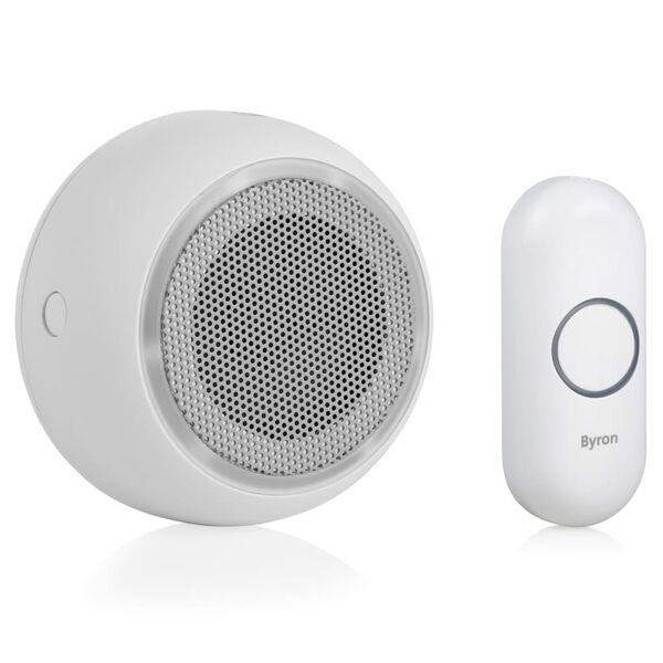 Byron Wireless Portable Doorbell Set White
