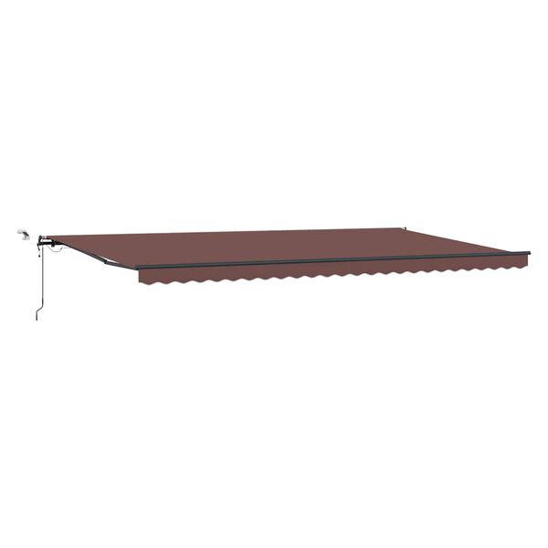 vidaXL Automatic Retractable Awning with LEDs Brown 600x300 cm