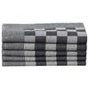 vidaXL 50 Piece Towel Set Black and White Cotton