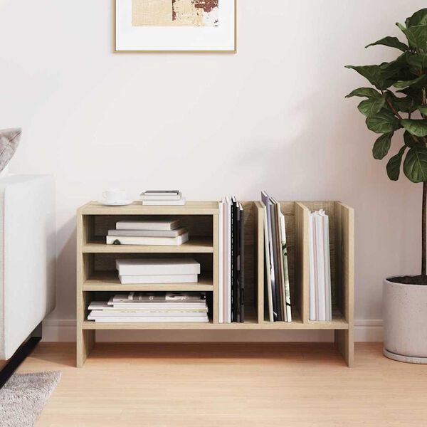 vidaXL Record Cabinet Sonoma Oak 78.5 x 35 x 45 cm Engineered Wood