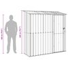 vidaXL Garden Sheds Brown 203.5 x 73 x 200 cm Metal