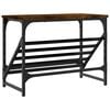 vidaXL Shoe Rack Smoked Oak 60x30x45 cm Engineered Wood