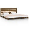 vidaXL Bed Frame without Mattress Brown Solid Wood Pine Small Double