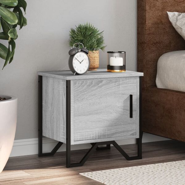vidaXL Bedside Cabinets 2 pcs Grey Sonoma 40x30x40 cm Engineered Wood