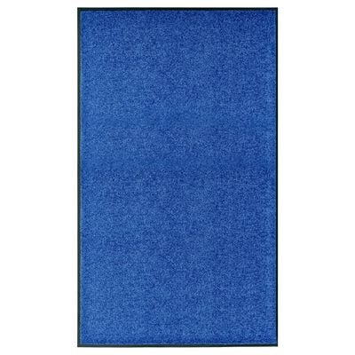 vidaXL Doormat Washable Blue 90x150 cm