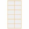 vidaXL Sliding Door Gold 102.5x205 cm Clear ESG Glass and Aluminium