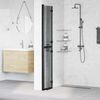 vidaXL Walk-in shower wall Black and dark transparent 70 x 190 cm