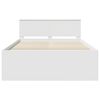 vidaXL Bed Frame with Headboard White 160 x 200 cm Engineered Wood