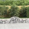 vidaXL Arched Gabion Basket 200x50x40/60 cm Galvanised Iron