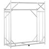 vidaxL Firewood Rack with Rain Cover 100.5x40.5x110.5 cm Galvanised Steel