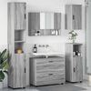 vidaXL Bathroom Furniture Set with Drawer with Shelf 5 pcs Grey Sonoma
