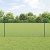 vidaXL Fence with Post Green 1 x 50 m Steel and PVC