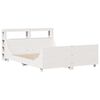 vidaXL Bed Frame without Mattress White 150x200 cm King Size Solid Wood Pine