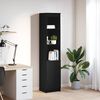 vidaXL Highboard Black Oak 37.5x35x180 cm Engineered Wood