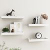 vidaXL Loggia Wall Shelves 4 pcs Oak and White 40x15x4 cm MDF