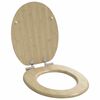 vidaXL WC Toilet Seats 2 pcs with Soft Close Lids MDF Bamboo Design