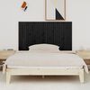 vidaXL Wall Headboard Black 166x3x90 cm Solid Wood Pine