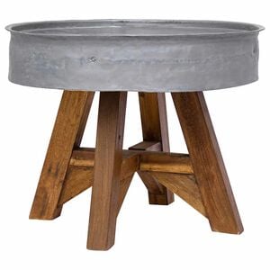 vidaXL Coffee Table Mixed Recycled Wood 60x45 cm Silver