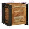 vidaXL Storage Chests with Storage 40 x 40 x 40 cm Solid Acacia wood