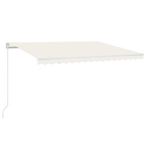 vidaXL Manual Retractable Awning 400x350 cm Cream