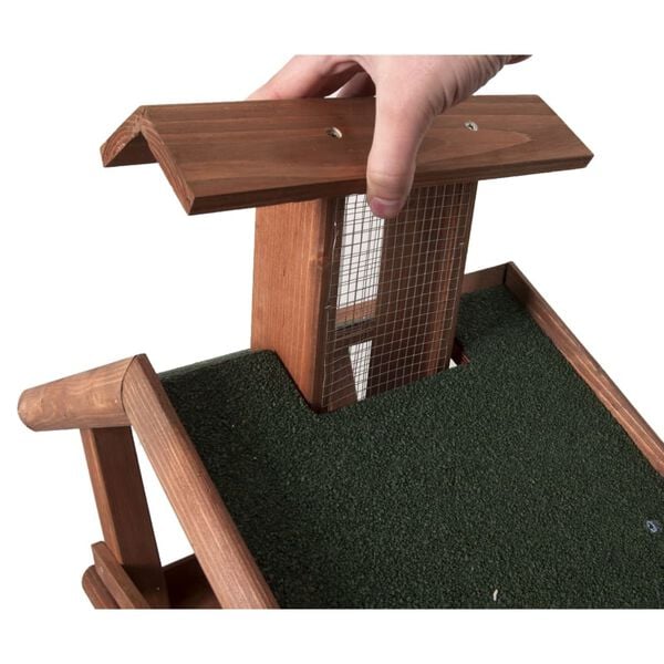 FLAMINGO Bird Table with Stand Mimir 44x30x123 cm Natural