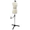 vidaXL Adjustable Dress Form Female Height Adjustable Cream S Velvet