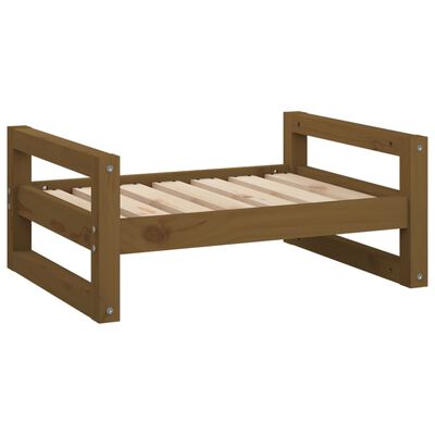 vidaXL Dog Bed Honey Brown 65.5x50.5x28 cm Solid Pine Wood