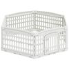 vidaXL 6 Panel Dog Playpen 122 x 106.5 x 40 cm Plastic White Foldable