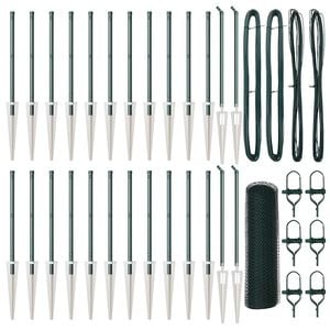 vidaXL Welded Wire Fence with Spikes 50 x 0.5 m (W x H)