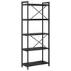 vidaXL Bookshelf Black Oak 60 x 30 x 155 cm Engineered Wood