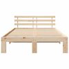 vidaXL Bed Frame with Headboard Natural 120 x 200 cm Solid Pine Wood