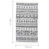 vidaXL Rug Black and White 120x180 cm Cotton