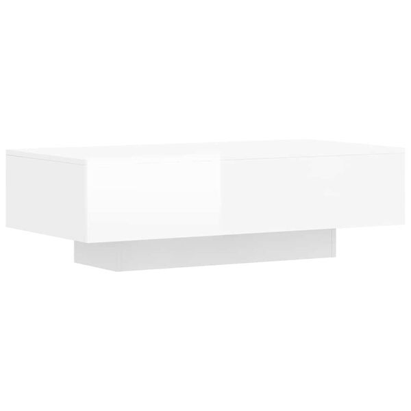 vidaXL Coffee Table High Gloss White 100x49.5x31 cm Engineered Wood