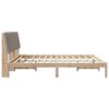 vidaXL Bed Frame with Headboard Brown 180 x 200 cm Solid Pine Wood