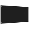 vidaXL Kitchen Backsplash Black 120 x 60 x 0.6 cm Tempered Glass