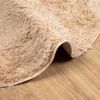 vidaXL Shaggy Rug High Pile NAVARRA Beige 160x160 cm Polyester