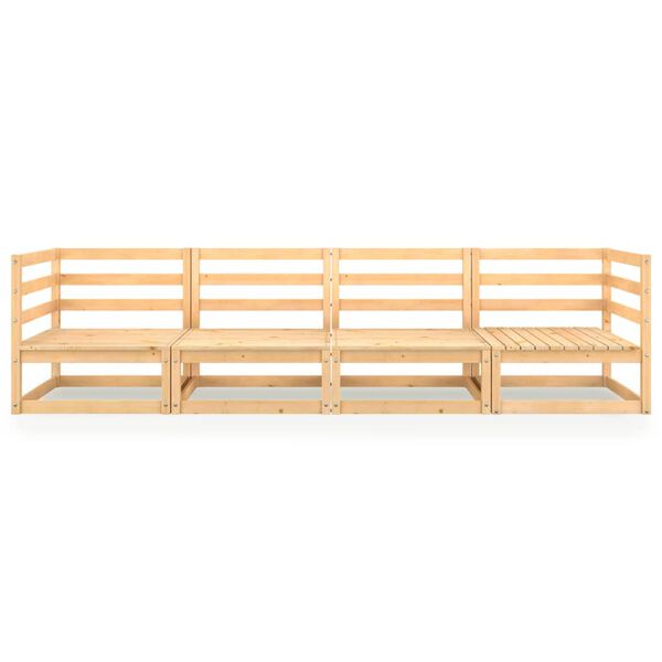 vidaXL Garden 4-Seater Sofa Solid Pinewood