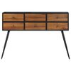 vidaXL Console Table with Drawers 116x30x76 cm Solid Reclaimed Teak