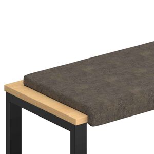 vidaXL Bench Cushion Faux Suede Fabric Dark Grey Depth 35 cm