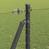 vidaXL Fence Post Grey 100 x 1.2 m (13 mm mesh) Steel and PVC