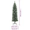 vidaXL Artificial Slim Christmas Tree with Stand 240 cm PVC