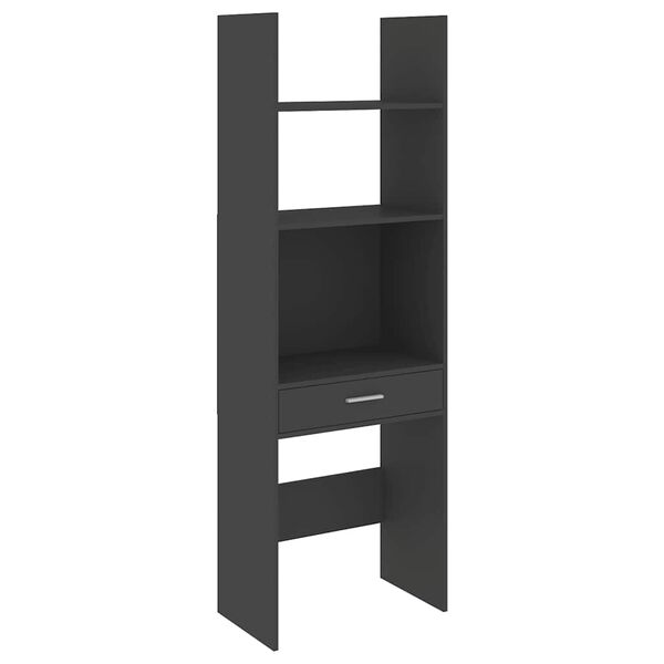 vidaXL Book Cabinet Grey 60x35x180 cm Engineered Wood