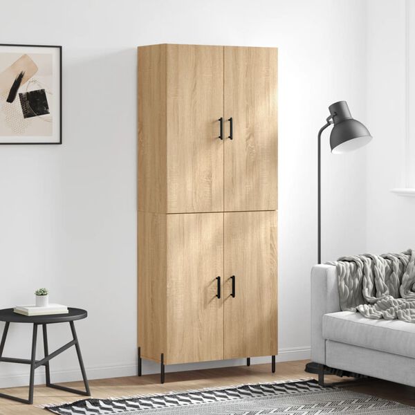 vidaXL Highboard Sonoma Oak 69.5x34x180 cm Engineered Wood