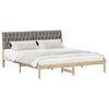 vidaXL Bed Frame with Upholstered Headboard Brown 180 x 200 cm