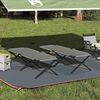 vidaXL Folding Camping Bed Folding Manual Grey Oxford fabric