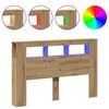 vidaXL LED Headboard Artisan Oak 160x18,5x103,5 cm Engineered Wood