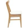 vidaXL Dining Chairs 2 pcs Natural 42 x 47.5 x 81 cm Solid Rubber Wood