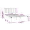 vidaXL Metal Bed Frame without Mattress with Headboard Black 120x190cm